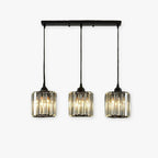 Vina Moderno Cluster Lampadario in Vetro, Nero/Oro