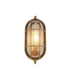 Applique da Esterno Ovali in Ottone Massiccio IP64 - Vetro Rigato