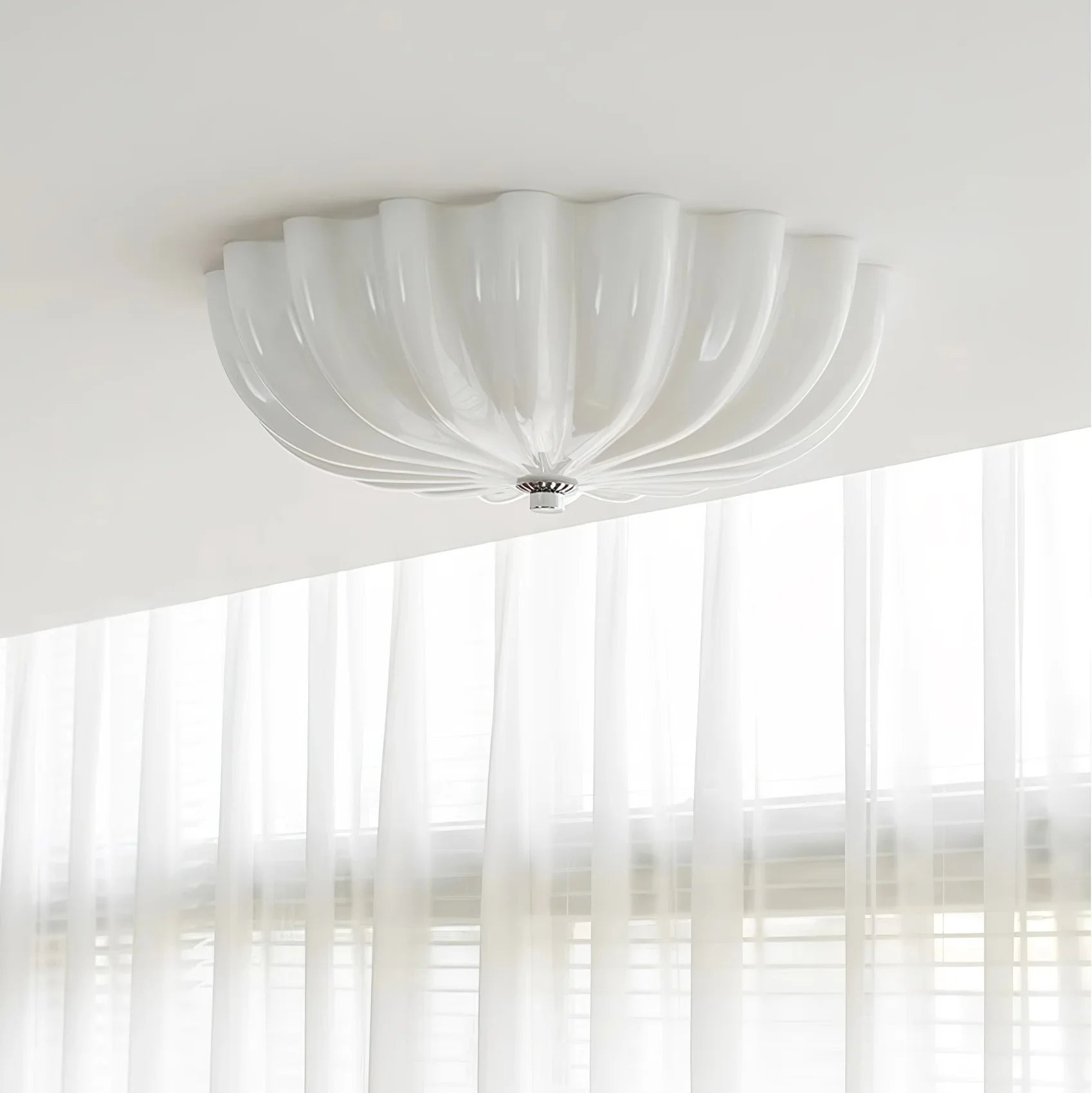 Moderna Lampada da Soffitto in Vetro a Forma di Fiore