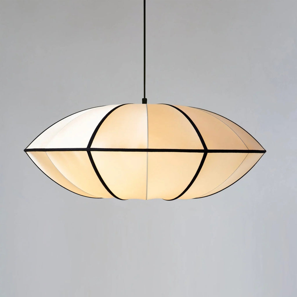 Lampada a sospensione in carta ovale classica