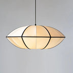 Lampada a sospensione in carta ovale classica