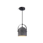 Lampada a Sospensione Cilindrica in Cemento Creativo Nordic con 1 Luce