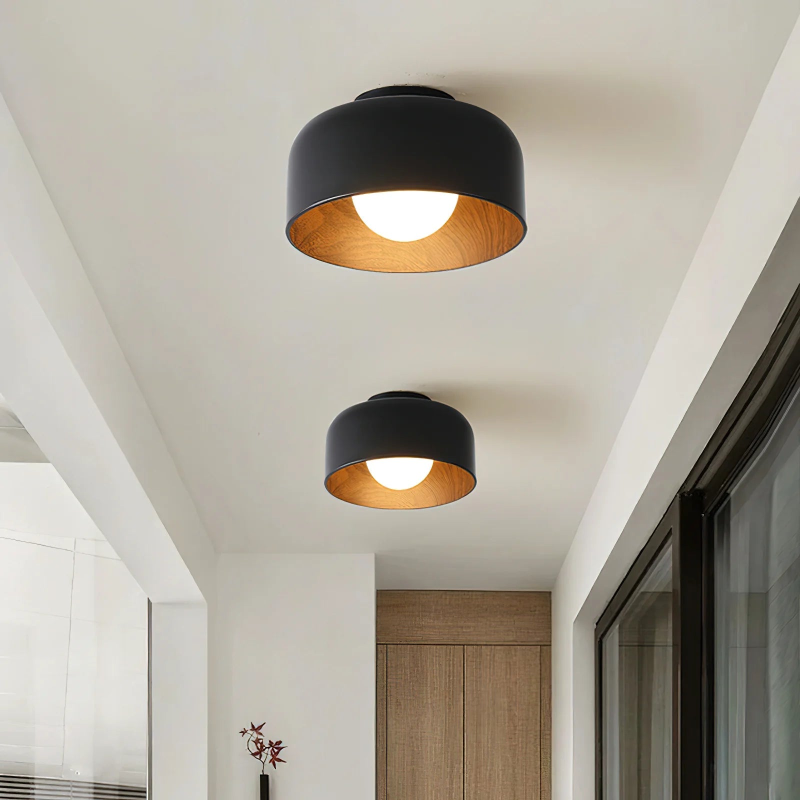 Lampada da soffitto in ferro a cupola semplice