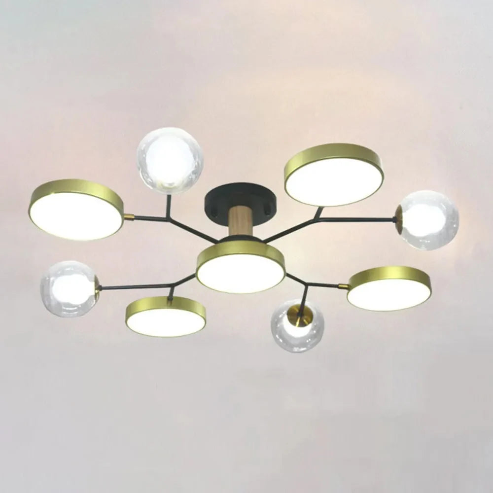 Lampada da Soffitto Moderna a Più Lampadine per Soggiorno