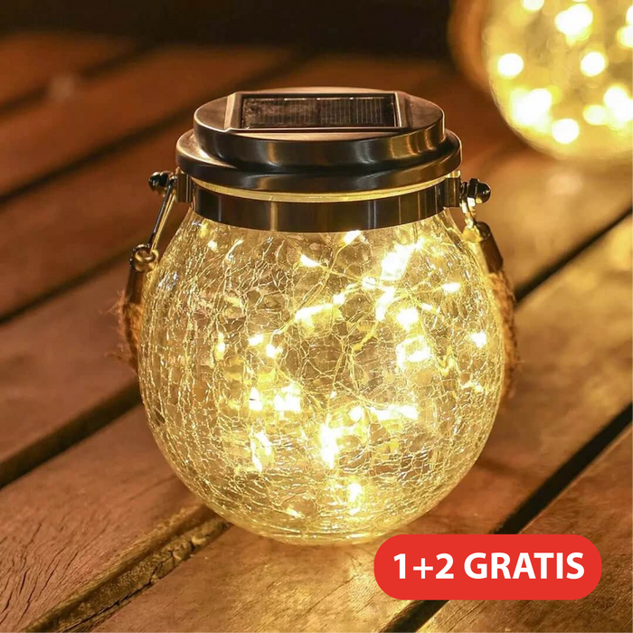 3 Pezzi di Luce in Vetro a Energia Solare