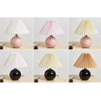 Lampada da Tavolo Ceramica Pieghettata Minimalista Nordica a 1 Luce