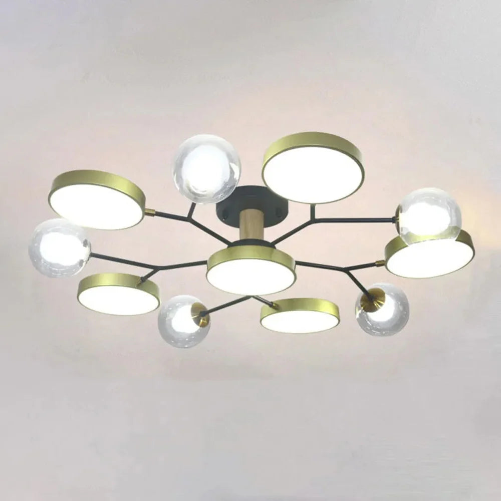 Lampada da Soffitto Moderna a Più Lampadine per Soggiorno