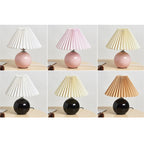 Luce da Tavolo Pieghettata in Ceramica Nordica | 1 Luce