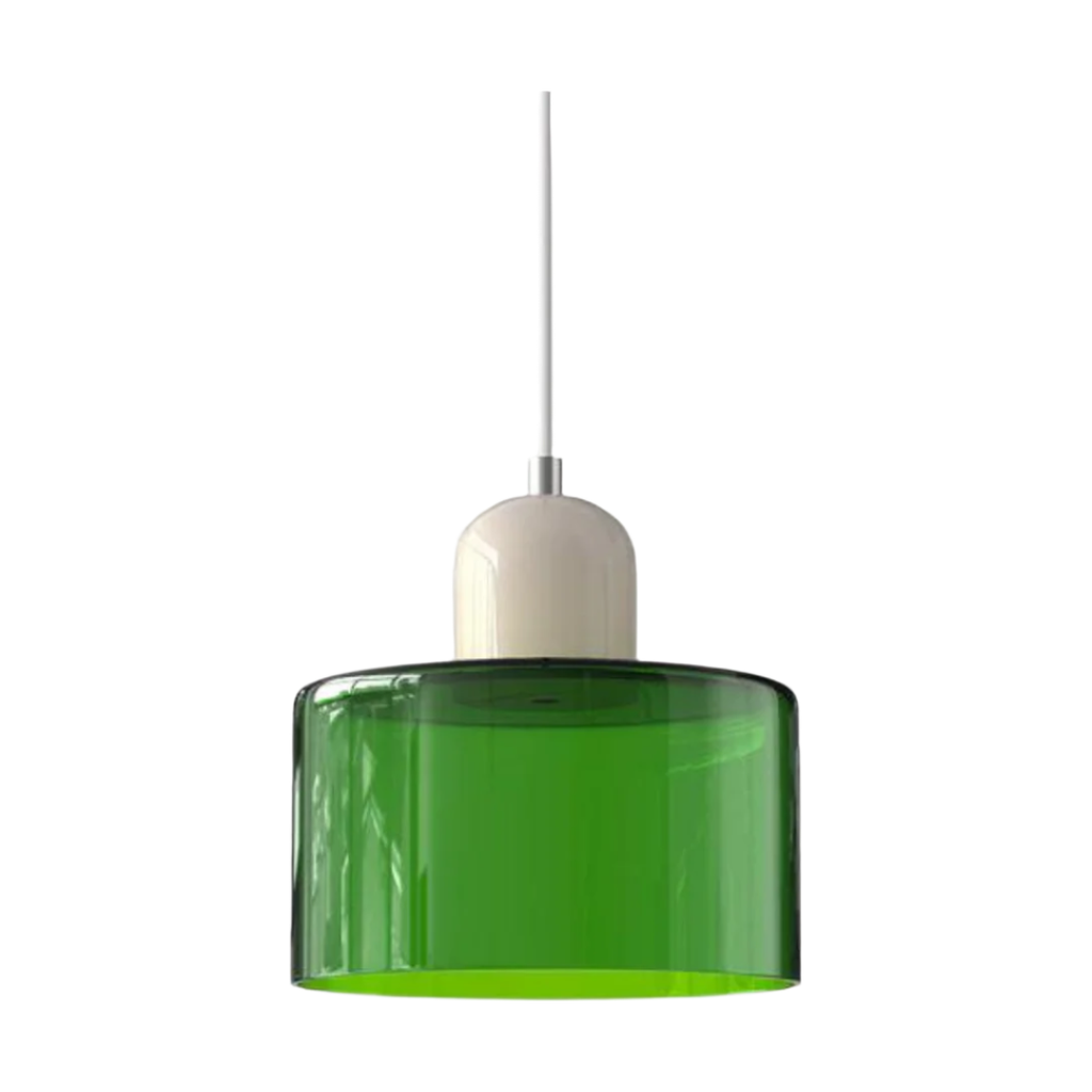 Lampada a sospensione in vetro – Elegante lampada cilindrica per ambienti accoglienti