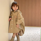 Giacca da Pioggia per Bambini con Cappuccio – Giacca Impermeabile con Stampa di Orso o Coniglio
