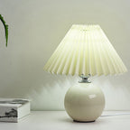 Lampada da Tavolo Ceramica Pieghettata Minimalista Nordica a 1 Luce