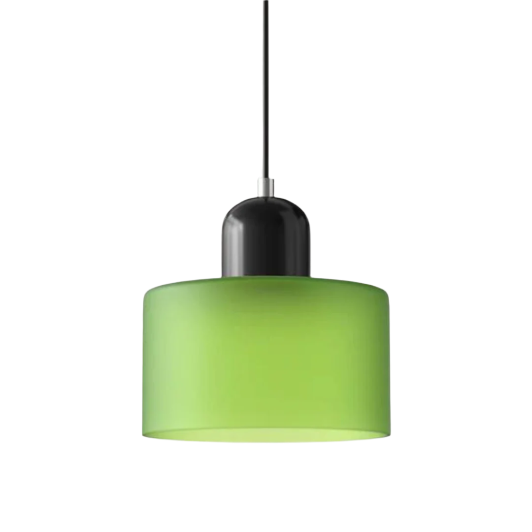 Lampada a sospensione in vetro – Elegante lampada cilindrica per ambienti accoglienti