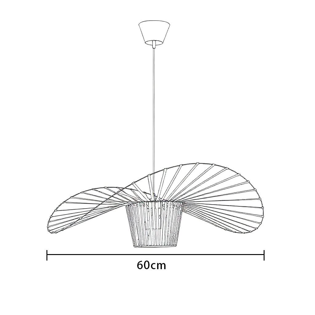 Glarefusion Moderno Semplice Lampadario a Forma di Cappello in Tessuto