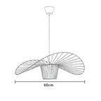 Glarefusion Moderno Semplice Lampadario a Forma di Cappello in Tessuto