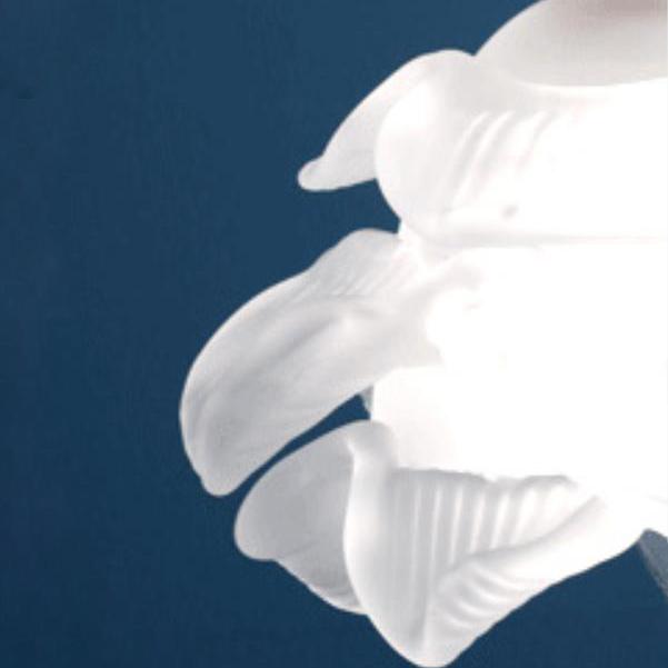 Lampada a sospensione LED 1 luce in vetro petalo vintage francese
