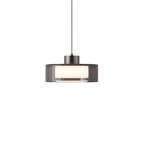 Lampada a sospensione in vetro fumé moderno