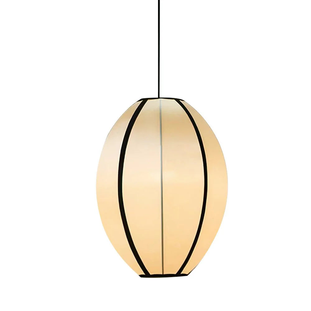 Lampada a sospensione in carta ovale classica
