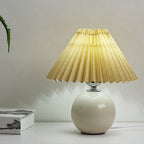 Lampada da Tavolo Ceramica Pieghettata Minimalista Nordica a 1 Luce