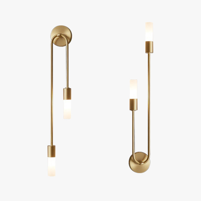 Applique da Parete Moderna Rime per Letto Oro 2 PCS
