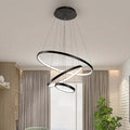 Lampada a Sospensione LED Illuminato Arisha Design Bianco/Nero/Oro Anello Interno Soggiorno/Camera da Letto