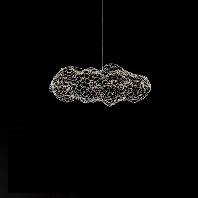 Lampada a sospensione Nuvola in Rete di Ferro Design Danese