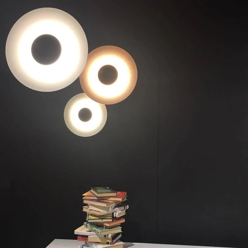 Lampada da Parete in Ferro a Disco Moderno