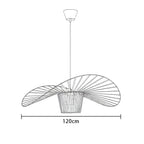 Glarefusion Moderno Semplice Lampadario a Forma di Cappello in Tessuto