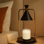 Lampada Riscaldante per Candele Elettrica con Struttura in Metallo e Paralume a Forma di Cono
