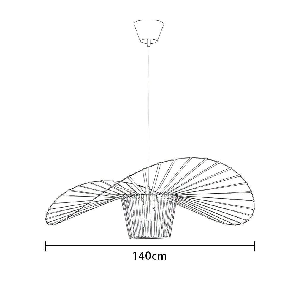 Glarefusion Moderno Semplice Lampadario a Forma di Cappello in Tessuto
