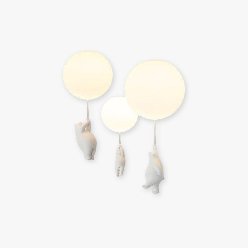 Lampada da soffitto / sospensione a forma di orso con palloncino