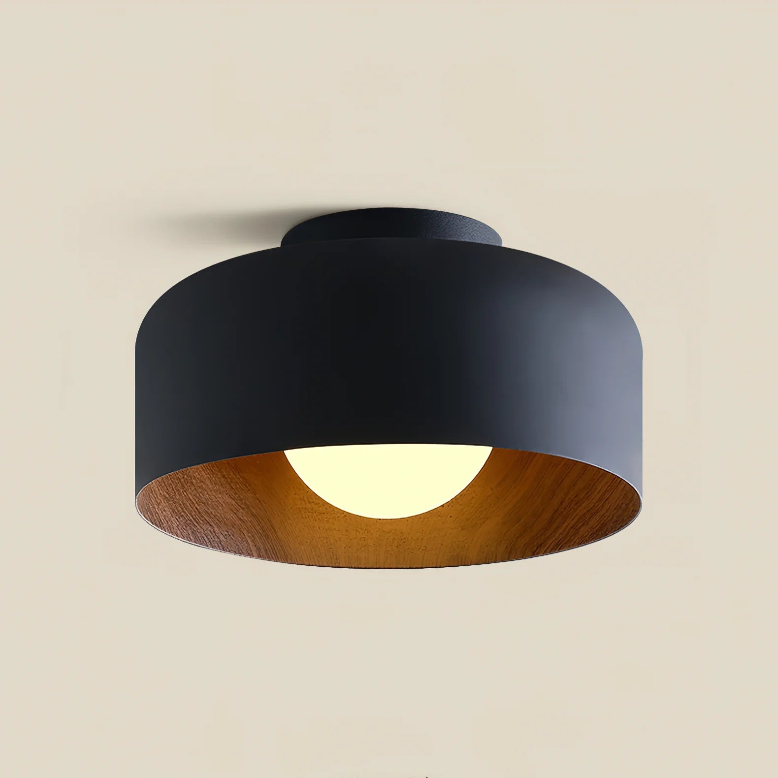 Lampada da soffitto in ferro a cupola semplice