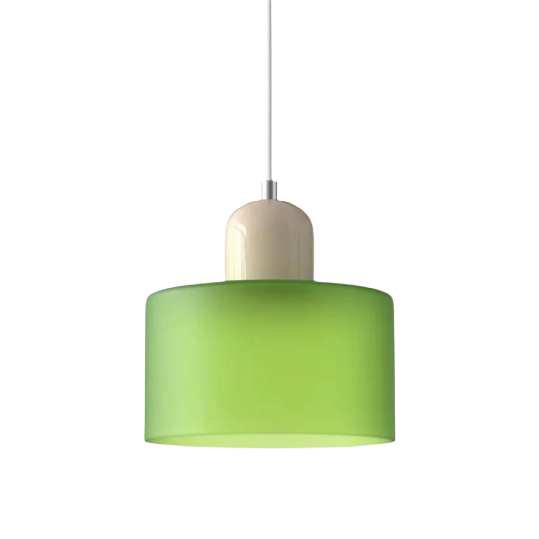 Lampada a sospensione in vetro – Elegante lampada cilindrica per ambienti accoglienti