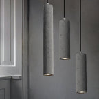 Lampadario Pendente Industriale Contemporaneo in Cemento con Texture Ruvida da 1 Luce per Soggiorno