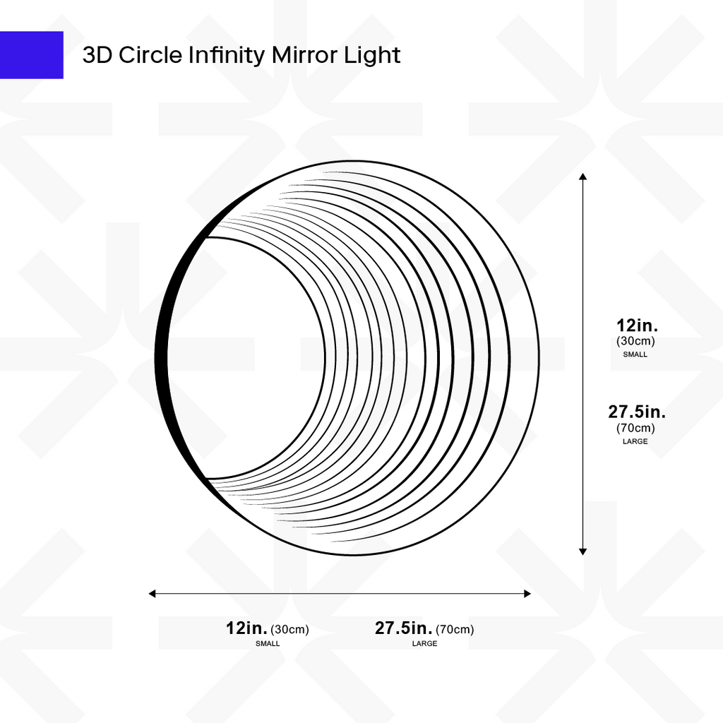 Specchio Circolare 3D con Luce