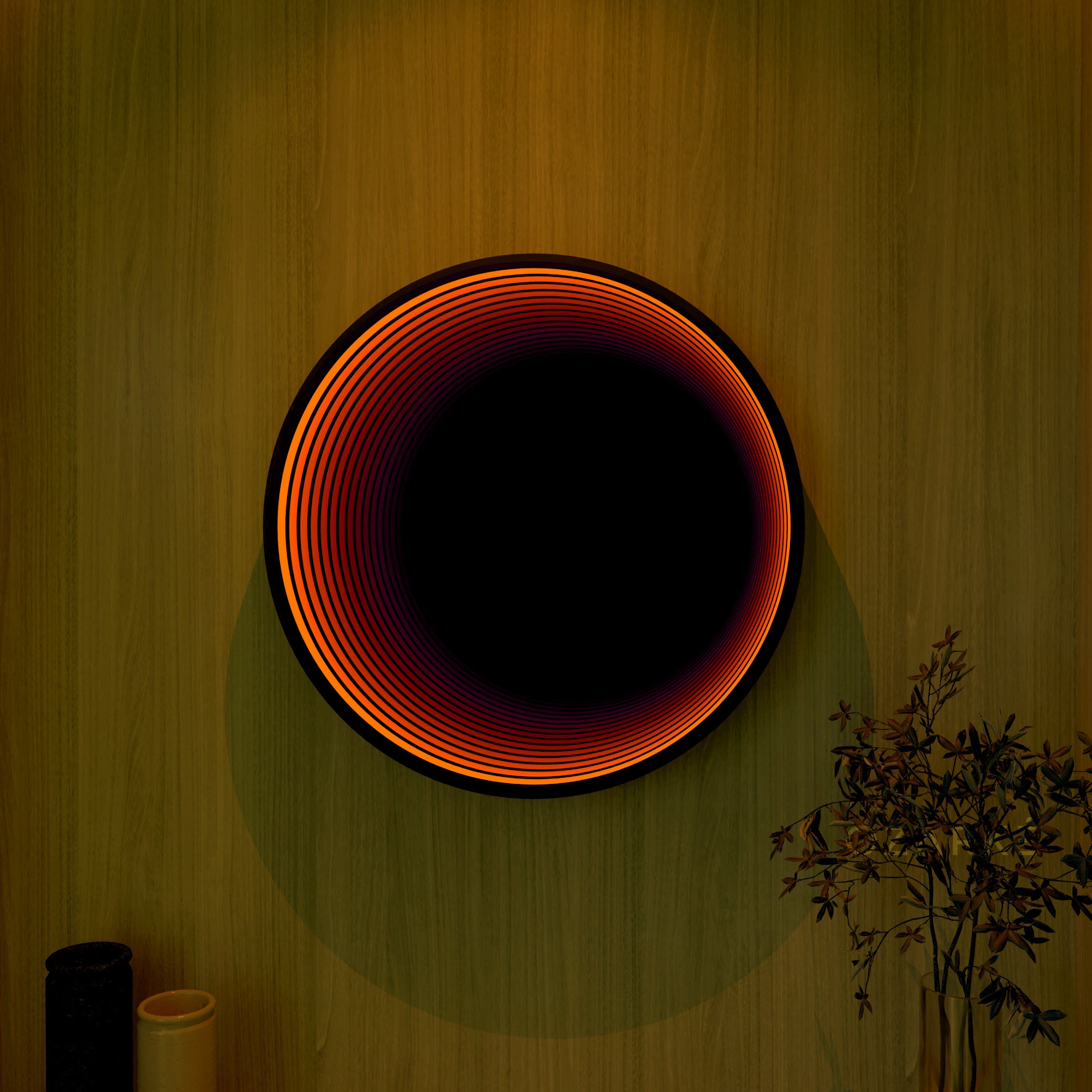 Specchio Circolare 3D con Luce