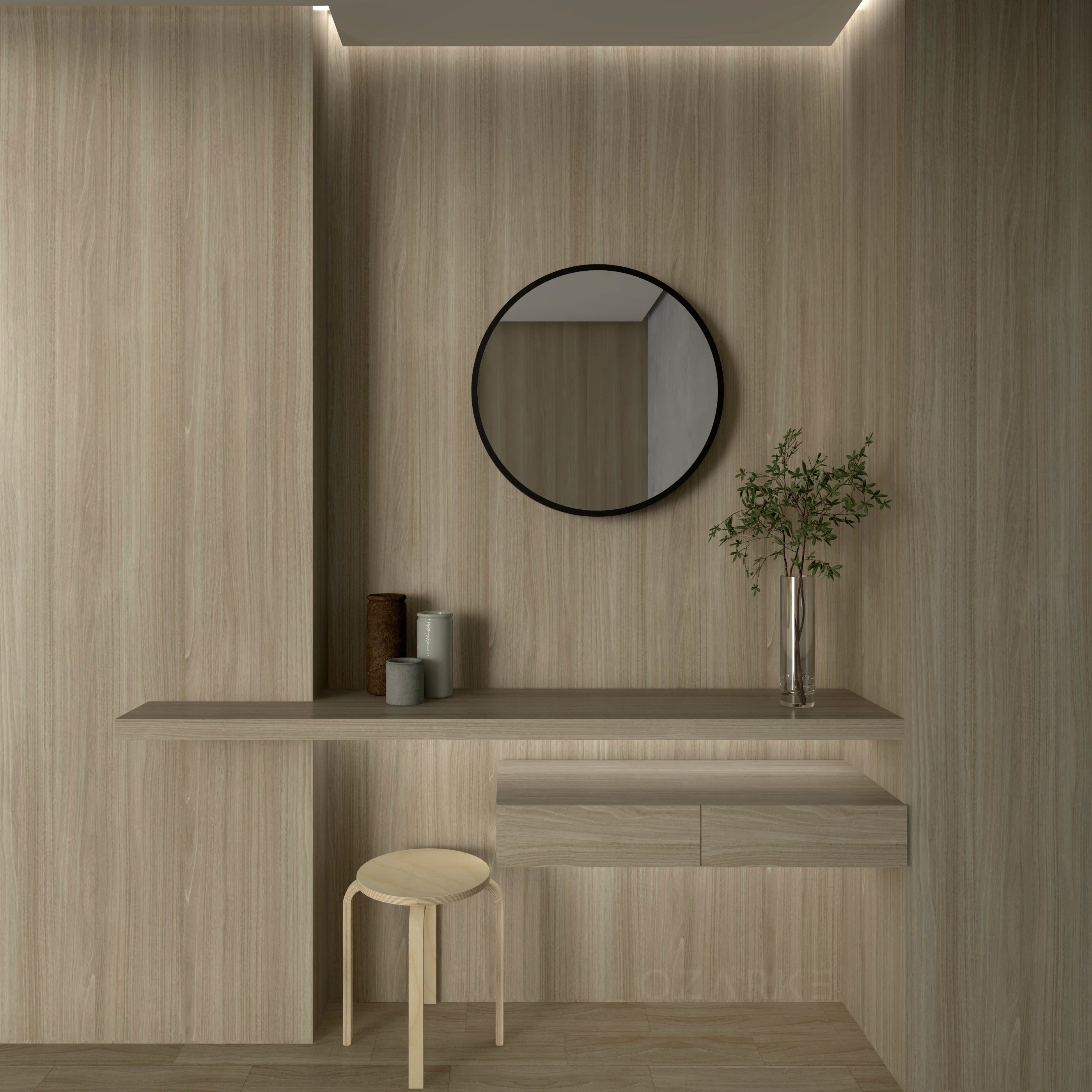 Specchio Circolare 3D con Luce