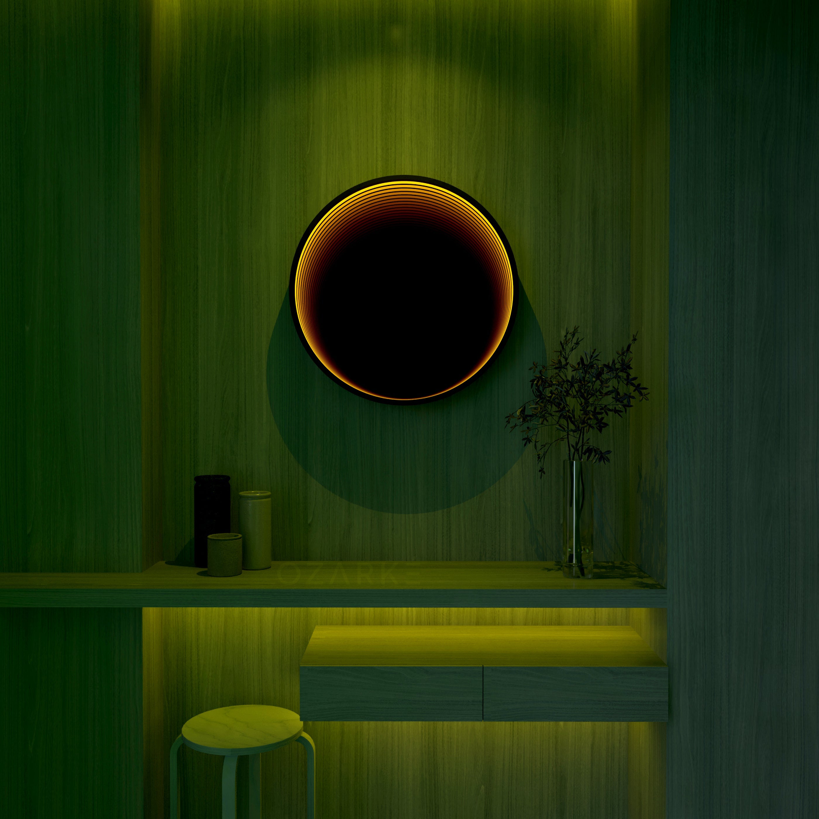 Specchio Circolare 3D con Luce