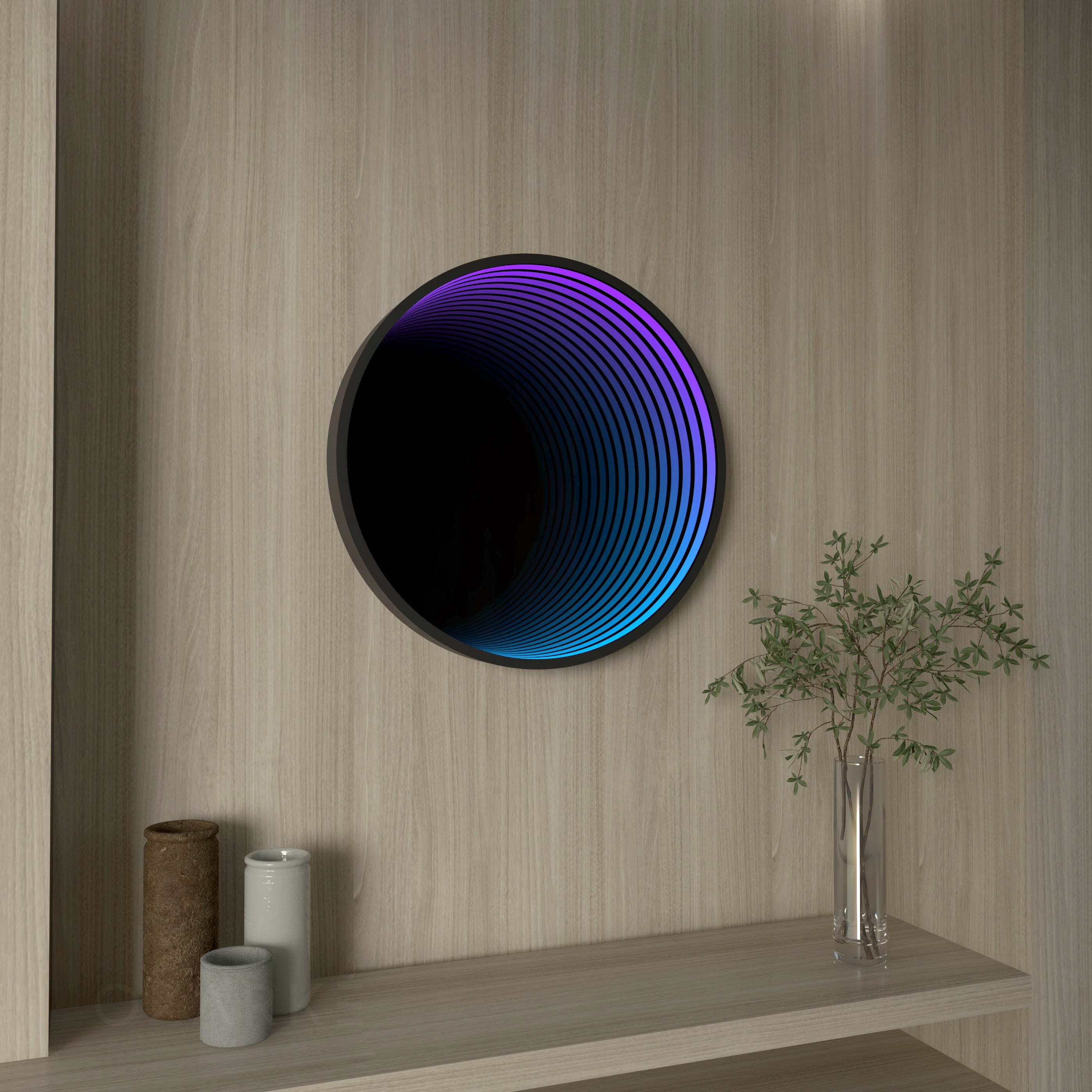 Specchio Circolare 3D con Luce