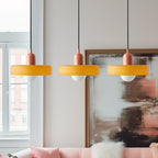 Lampada a sospensione in vetro minimalista in stile Bauhaus con tre teste