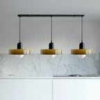 Lampada a sospensione in vetro minimalista in stile Bauhaus con tre teste