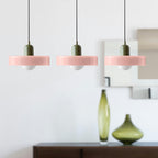 Lampada a sospensione in vetro minimalista in stile Bauhaus con tre teste