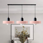 Lampada a sospensione in vetro minimalista in stile Bauhaus con tre teste