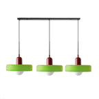 Lampada a sospensione in vetro minimalista in stile Bauhaus con tre teste