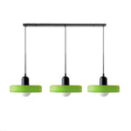 Lampada a sospensione in vetro minimalista in stile Bauhaus con tre teste