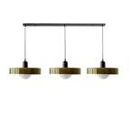 Lampada a sospensione in vetro minimalista in stile Bauhaus con tre teste