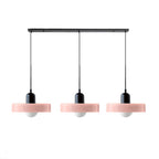 Lampada a sospensione in vetro minimalista in stile Bauhaus con tre teste