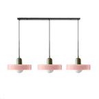 Lampada a sospensione in vetro minimalista in stile Bauhaus con tre teste