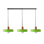 Lampada a sospensione in vetro minimalista in stile Bauhaus con tre teste