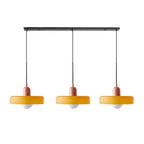 Lampada a sospensione in vetro minimalista in stile Bauhaus con tre teste