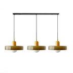 Lampada a sospensione in vetro minimalista in stile Bauhaus con tre teste